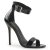 Pleaser AMUSE-10 Sandali con Plateau Vernice Nero EU-35 / US-5