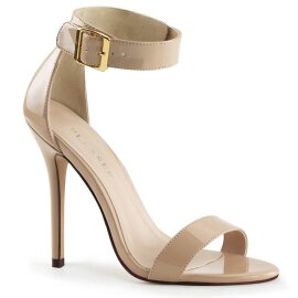 Pleaser AMUSE-10 Sandali con Plateau Vernice Beige EU-40...