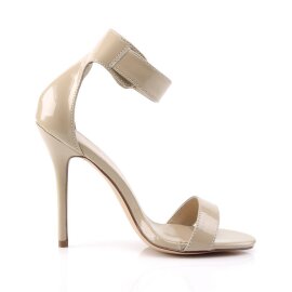 Pleaser AMUSE-10 Sandali con Plateau Vernice Beige EU-40 / US-10
