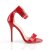 Pleaser AMUSE-10 Sandali con Plateau Vernice Rosso EU-42 / US-12