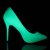 Pleaser AMUSE-20 Décolleté Vernice Neon Verde EU-40 / US-10