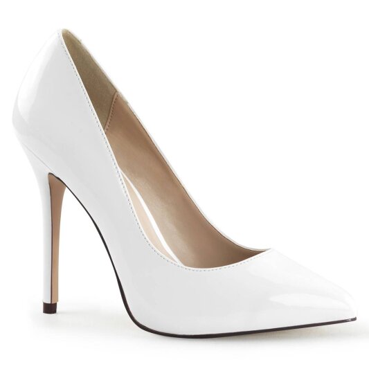 Pleaser AMUSE-20 Décolleté Vernice Bianco EU-38 / US-8