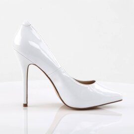 Pleaser AMUSE-20 Décolleté Vernice Bianco EU-38 / US-8