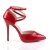 Pleaser AMUSE-25 Décolleté Vernice Rosso EU-35 / US-5