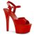 Pleaser ASPIRE-609 Sandali con Plateau Vernice Rosso EU-40 / US-10