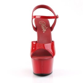 Pleaser ASPIRE-609 Sandali con Plateau Vernice Rosso...