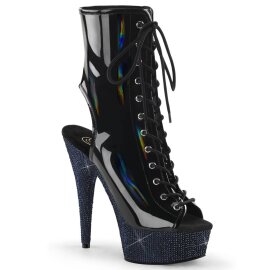 Pleaser BEJEWELED-1016-6 Stivaletti con Plateau Ologramma...