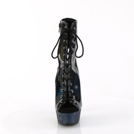 Pleaser BEJEWELED-1016-6 Stivaletti con Plateau Ologramma...