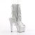 Pleaser BEJEWELED-1017RSF-7 Stivaletti con Plateau Strass Trasparente Argento EU-35 / US-5