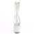 Pleaser BEJEWELED-1018C-2RS Stivaletti con Plateau Strass Trasparente Argento EU-39 / US-9