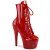 Pleaser BEJEWELED-1020-7 Stivaletti con Plateau Ologramma Strass Rosso EU-36 / US-6
