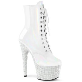 Pleaser BEJEWELED-1020-7 Stivaletti con Plateau Ologramma...