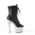 Pleaser BEJEWELED-1021-7 Stivaletti con Plateau Similpelle Strass Nero Argento EU-40 / US-10