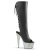 Pleaser BEJEWELED-2018-7 Stivaletti con Plateau Similpelle Strass Nero EU-42 / US-12