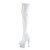 Pleaser BEJEWELED-3000-7 Stivali Sopra Il Ginocchio Con Plateau Ologramma Strass Bianco EU-44 / US-14