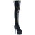 Pleaser BEJEWELED-3011-7 Stivali Sopra Il Ginocchio Con Plateau Ologramma Strass Nero EU-41 / US-11