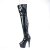 Pleaser BEJEWELED-3011-7 Stivali Sopra Il Ginocchio Con Plateau Ologramma Strass Nero EU-41 / US-11