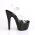 Pleaser BEJEWELED-708DM Sandali con Plateau Strass Trasparente Nero EU-40 / US-10