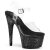Pleaser BEJEWELED-708DM Sandali con Plateau Strass Trasparente Nero EU-35 / US-5
