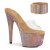 Pleaser BEJEWELED-712RS Mules con Plateau Strass Trasparente Dorato Rosa EU-38 / US-8
