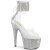 Pleaser BEJEWELED-724RS Sandali con Plateau Strass Trasparente Argento EU-35 / US-5