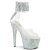 Pleaser BEJEWELED-724RS-02 Sandali con Plateau Strass Trasparente Argento EU-35 / US-5