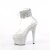 Pleaser BEJEWELED-724RS-02 Sandali con Plateau Strass Trasparente Argento EU-35 / US-5