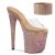 Pleaser BEJEWELED-812RS Mules con Plateau Strass Trasparente Dorato Rosa EU-35 / US-5