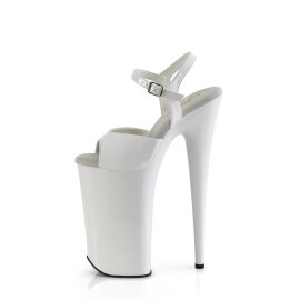 Pleaser BEYOND-009 Sandali con Plateau Vernice Bianco EU-40 / US-10