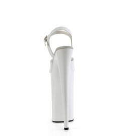 Pleaser BEYOND-009 Sandali con Plateau Vernice Bianco EU-40 / US-10