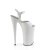 Pleaser BEYOND-009 Sandali con Plateau Vernice Bianco EU-41 / US-11