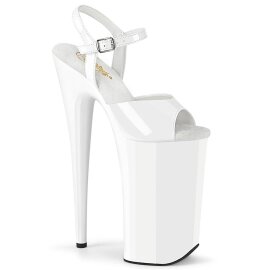 Pleaser BEYOND-009 Sandali con Plateau Vernice Bianco EU-36 / US-6