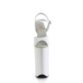 Pleaser BEYOND-009 Sandali con Plateau Vernice Bianco EU-39 / US-9