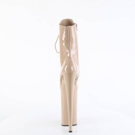 Pleaser BEYOND-1020 Stivaletti con Plateau Vernice Beige EU-39 / US-9