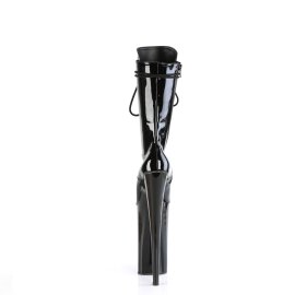 Pleaser BEYOND-1050 Stivaletti con Plateau Vernice Nero EU-38 / US-8