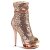 Pleaser BLONDIE-R-1008 Stivaletti con Plateau Paillettes Cromato Dorato Rosa EU-36 / US-6