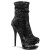 Pleaser BLONDIE-R-1009 Stivaletti con Plateau Paillettes Nero EU-36 / US-6