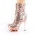 Pleaser BLONDIE-R-1009 Stivaletti con Plateau Paillettes Cromato Dorato Rosa EU-37 / US-7