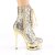 Pleaser BLONDIE-R-1020 Stivaletti con Plateau Paillettes Cromato Dorato EU-36 / US-6