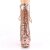 Pleaser BLONDIE-R-1020 Stivaletti con Plateau Paillettes Cromato Dorato Rosa EU-36 / US-6