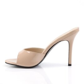 Pleaser CLASSIQUE-01 Mules Vernice Beige EU-35 / US-5