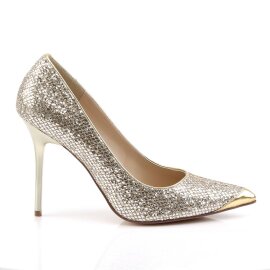 Pleaser CLASSIQUE-20 Décolleté Glitter Dorato EU-40 / US-10