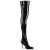 Pleaser CLASSIQUE-3000 Stivali Sopra Il Ginocchio Vernice Nero EU-35 / US-5