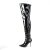 Pleaser CLASSIQUE-3000 Stivali Sopra Il Ginocchio Vernice Nero EU-38 / US-8
