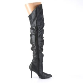 Pleaser CLASSIQUE-3011 Stivali Sopra Il Ginocchio Similpelle Nero EU-35 / US-5
