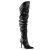 Pleaser CLASSIQUE-3011 Stivali Sopra Il Ginocchio Similpelle Nero EU-35 / US-5