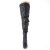 Pleaser CLASSIQUE-3011 Stivali Sopra Il Ginocchio Similpelle Nero EU-35 / US-5