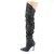 Pleaser CLASSIQUE-3011 Stivali Sopra Il Ginocchio Similpelle Nero EU-35 / US-5