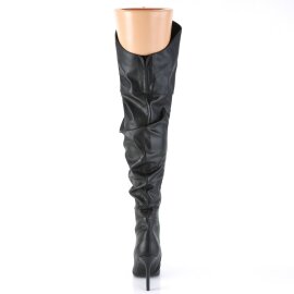 Pleaser CLASSIQUE-3011 Stivali Sopra Il Ginocchio Similpelle Nero EU-39 / US-9