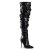 Pleaser COURTLY-3011 Stivali Sopra Il Ginocchio Paillettes Nero EU-43 / US-13